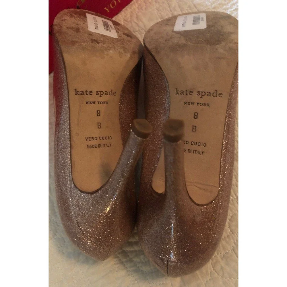 Kate Spade pink rose gold sparkle Heels
